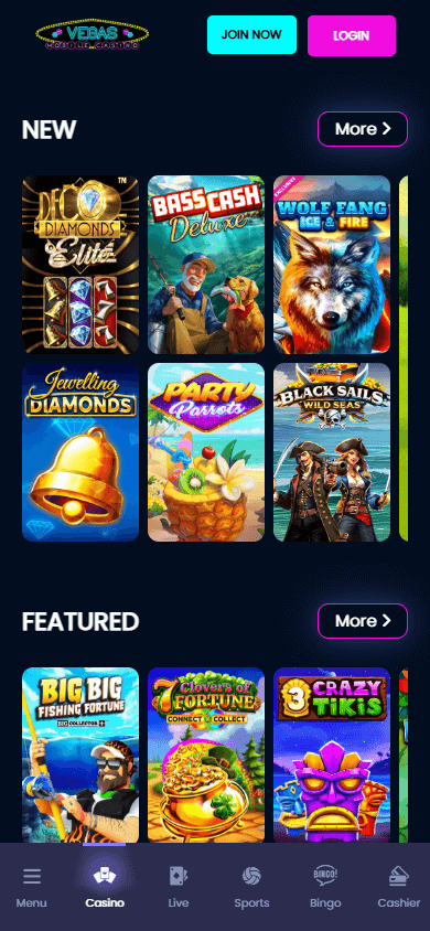 Vegas Mobile Casino Mobile screenshot